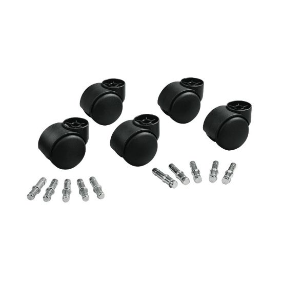 Picture of Master Caster Futura Series Casters, Soft Wheel, Stem B For Metal Bases, Pack Of 5