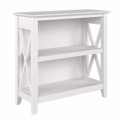 Picture of Bush Furniture Key West Small 30inH 2-Shelf Bookcase, Pure White Oak, Standard Delivery