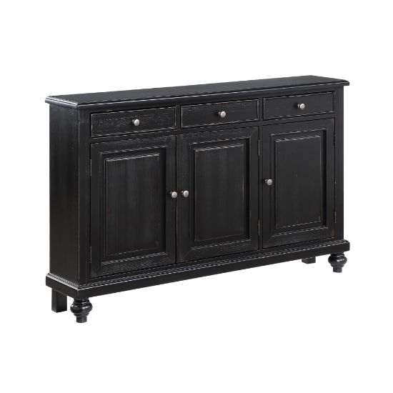 Picture of Coast to Coast Vincent Storage Cabinet, 36inH x 56inW x 11inD, Raven Black Rub