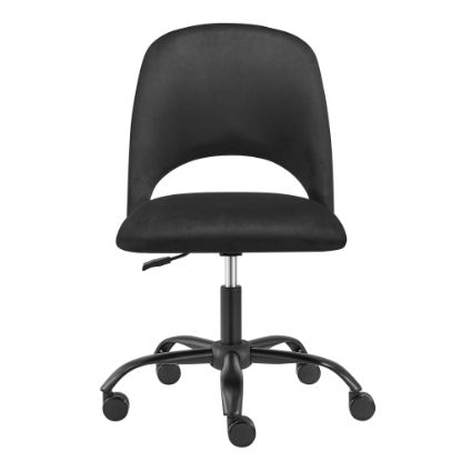 Picture of Eurostyle Alby Velvet Office Chair, Black