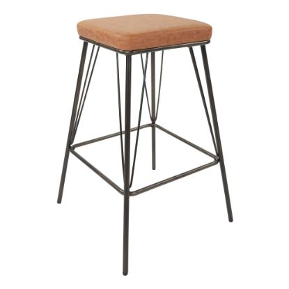 Picture of Ave Six Mayson 26inH Polyester Counter Stools, Sand/Gunmetal, Set Of 2 Stools