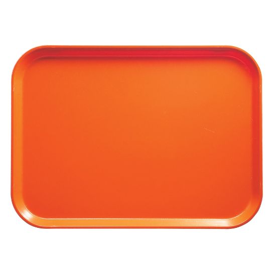 Picture of Cambro Camtray Rectangular Serving Trays, 15in x 20-1/4in, Citrus Orange, Pack Of 12 Trays