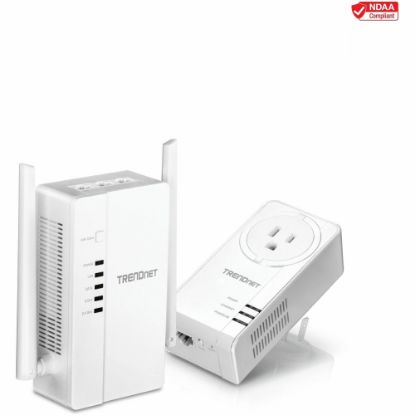 Picture of TRENDnet Wi-Fi Everywhere Powerline 1200 AV2 Dual-Band AC1200 Wireless Access Point Kit, Includes 1 x TPL-430AP And 1 x TPL-423E, 3 x Gigabit Ports, Easy Installation, White, TPL-430APK - AC1200 WiFi Everywhere Powerline AP Powerline 1200 Kit