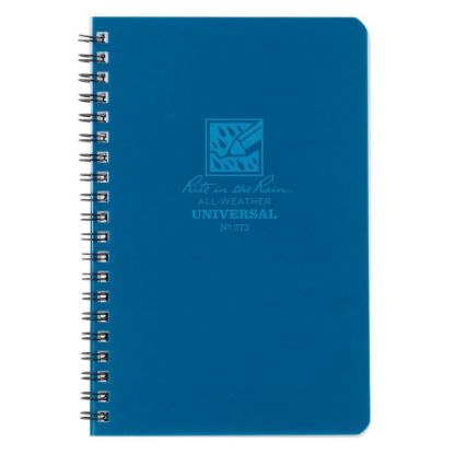 Picture of Rite in the Rain All-Weather Spiral Notebooks, Side, 4-5/8in x 7in, 64 Pages (32 Sheets), Blue, Pack Of 6 Notebooks