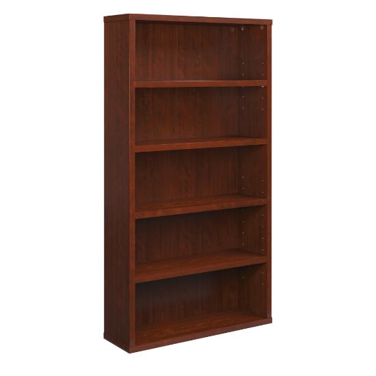 Picture of Sauder Affirm Commercial 66inH 5-Shelf Bookcase, Classic Cherry