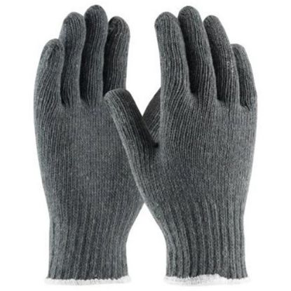 Picture of PIP Cotton/Polyester Gloves, Large, Gray, Pack Of 12 Pairs