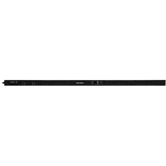 Picture of CyberPower PDU41105 200 - 240 VAC 30A Switched PDU - 24 Outlets, 24 ft, NEMA L6-30P, Vertical, 0U, LCD, 3YR Warranty