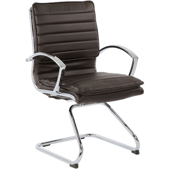 Picture of Office Star SPX23595C Faux Leather Mid-Back Guest Chair, Espresso