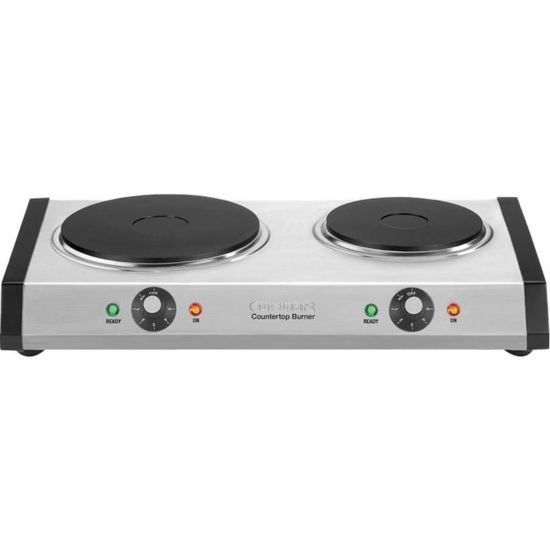 Picture of Cuisinart Countertop Double Burner Stove, Brushed Stainless Steel