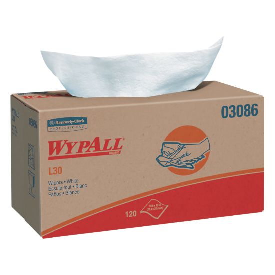 Picture of WypAll L30 Wipers, Pop-Up Box, White