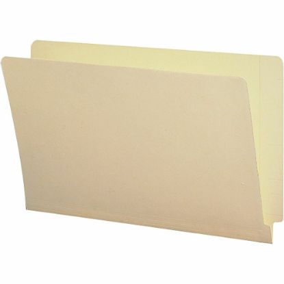 Picture of Business Source Straight Tab Cut Legal Recycled End Tab File Folder - 8 1/2in x 14in - End Tab Location - 10% Recycled - 100 / Box