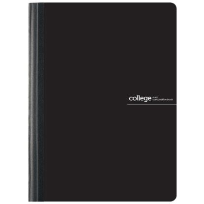 Picture of Office Depot Brand Poly Composition Book, 7-1/2in x 9-3/4in, College Ruled, 80 Sheets, Black