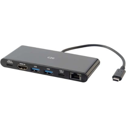 Picture of C2G USB C Docking Station - USB C to 4K HDMI, Ethernet and USB 3.0 - with HDMI, Ethernet, USB and Power Delivery