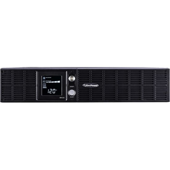 Picture of CyberPower OR1500LCDRT2U Smart App LCD UPS Systems - 1500VA/900W, 120 VAC, NEMA 5-15P, 2U, Rack / Tower, 8 Outlets, LCD, PowerPanel Business, $300000 CEG, 3YR Warranty