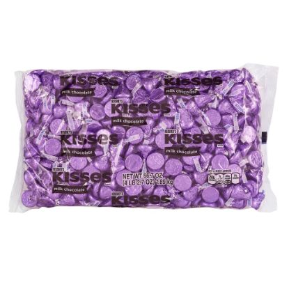 Picture of Hersheys KISSES Milk Chocolates, Purple, 66.7 Oz Bag