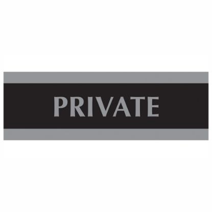 Picture of U.S. Stamp & Sign Century Series Sign, "Private", 3inH x 9inW