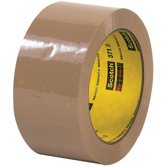 Picture of 3M 371 Carton Sealing Tape, 3in Core, 2in x 110 Yd., Tan, Case Of 6