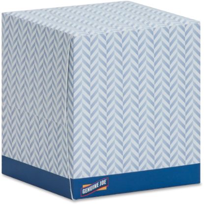 Picture of Genuine Joe Cube Box Facial Tissue - 2 Ply - Interfolded - White - 85 Per Box - 1728 / Pallet