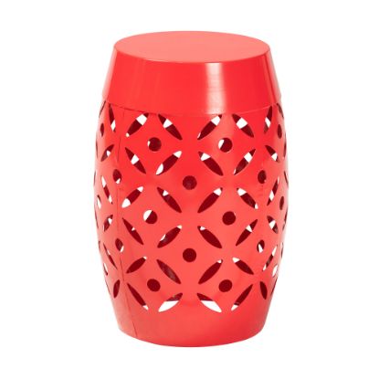 Picture of Baxton Studio Hallie Modern And Contemporary Outdoor Side Table, 18-15/16inH x 12-1/4inW x 12-1/4inD, Red