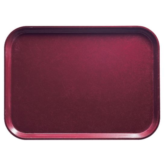 Picture of Cambro Camtray Rectangular Serving Trays, 15in x 20-1/4in, Burgundy Wine, Pack Of 12 Trays