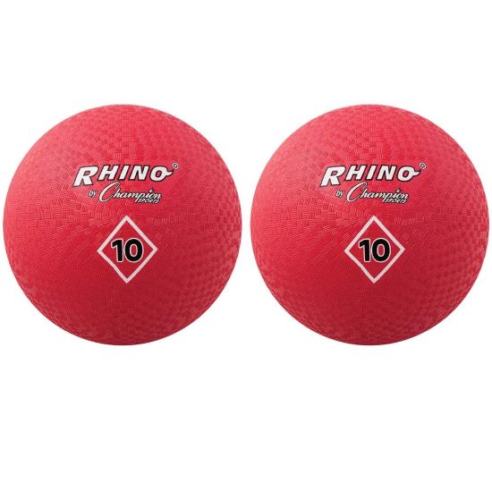 Picture of Champion Sports Playground Balls, 10in, Red, Pack Of 2 Balls