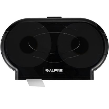 Picture of Alpine Double Jumbo Toilet Tissue Dispenser, 11-7/8inH x 20-5/16inW x 4-13/16inD, Black