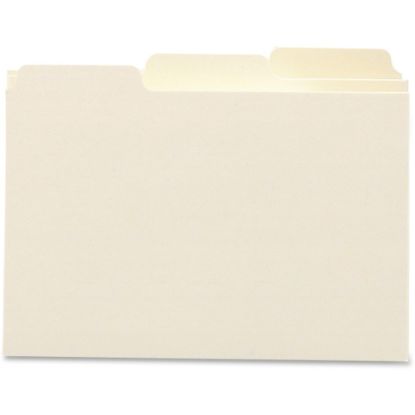 Picture of Manila Card Guides, 1/3-Cut Top Tab, Blank, 5 x 8, Manila, 100/Box