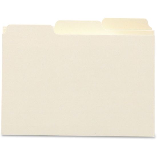 Picture of Manila Card Guides, 1/3-Cut Top Tab, Blank, 5 x 8, Manila, 100/Box