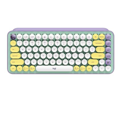 Picture of Logitech POP Keys Wireless Mechanical Keyboard with Customizable Emoji Keys - Wireless Connectivity - Bluetooth - 32.81 ft - 4 Emoji Hot Key(s) - Daydream