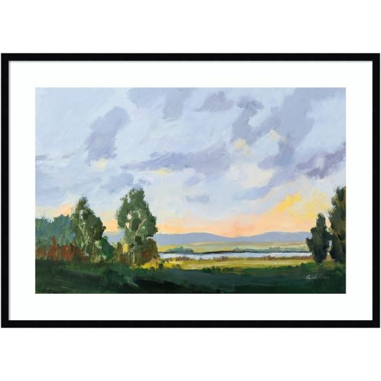 Picture of Amanti Art Evening Skies I by Pamela Munger Wood Framed Wall Art Print, 30inH x 41inW, Black