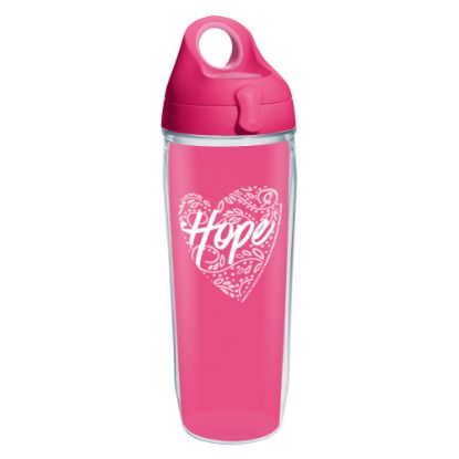 Picture of Tervis American Cancer Society Hope Heart Water Bottled With Lid, 24 Oz, Clear