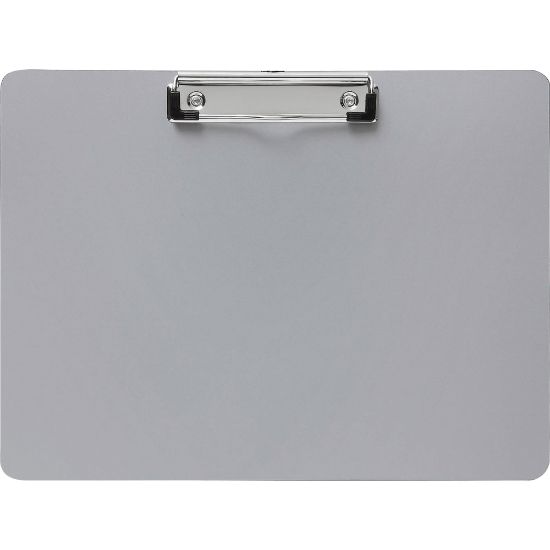 Picture of Business Source Landscape Plastic Clipboard - 8 1/2in x 11in - Plastic - Silver - 1 Each