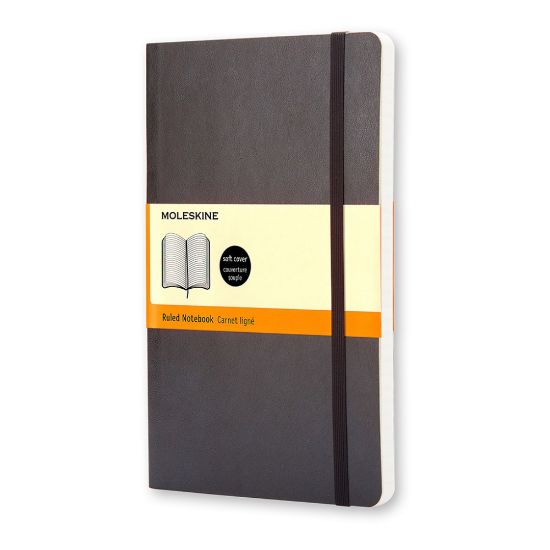 Picture of Moleskine Classic Soft Cover Notebook, 5in x 8-1/4in, Ruled, 192 Pages, Black