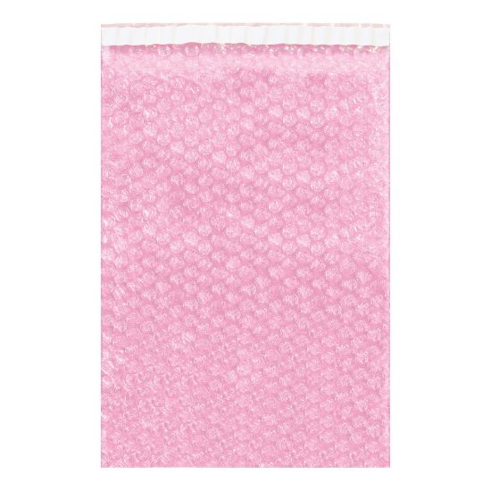 Picture of Partners Brand Anti-Static Bubble Pouches, 7-1/2inH x 4inW, Pink, Case Of 1,100 Pouches