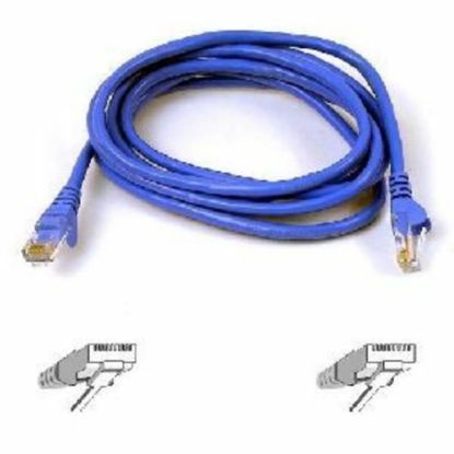 Picture of Belkin 9ft Cat6 Snagless Molded Networking Cable - Ethernet - RJ45 550mhz - Blue - patch cable - RJ-45 Male - RJ-45 Male - 9ft - Blue