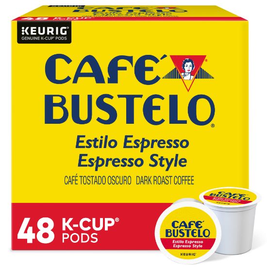 Picture of Cafe Bustelo Espresso Roast Coffee K-Cup Pods, Box Of 48