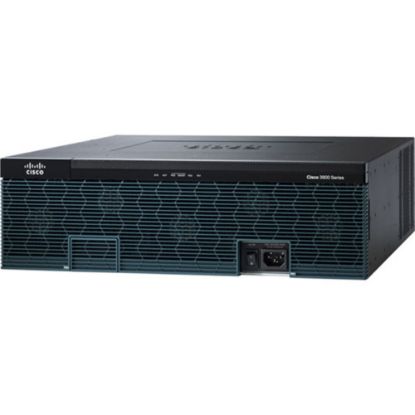 Picture of Cisco 3925E Integrated Services Router - 4 Ports - PoE Ports - Management Port - 11.0 - 1 GB - Gigabit Ethernet - 3U - Rack-mountable