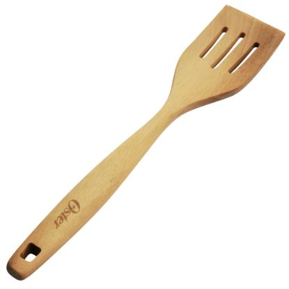 Picture of Oster Acacia Wood Slotted Turner Cooking Utensil, 14in, Light Brown