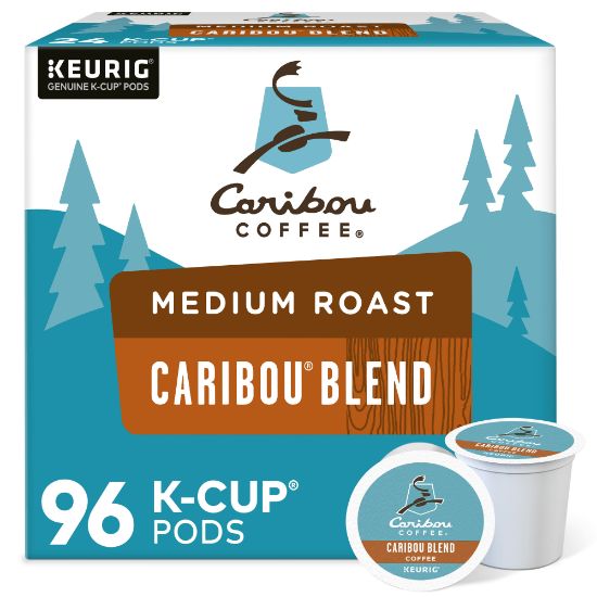 Picture of Caribou Coffee Single-Serve Coffee K-Cups, Caribou Blend, Carton Of 4 K-Cups, Box Of 24 Cartons