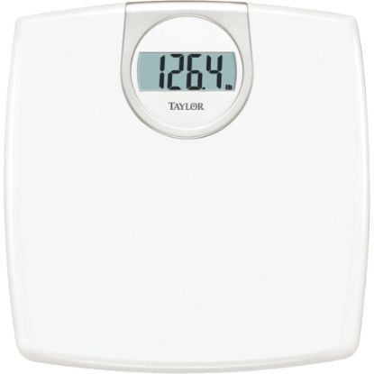 Picture of Taylor 7029 Lithium Digital Scale - 330 lb / 150 kg Maximum Weight Capacity - White, Silver