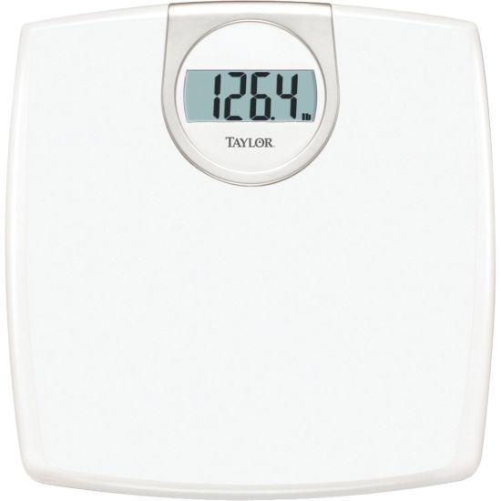 Picture of Taylor 7029 Lithium Digital Scale - 330 lb / 150 kg Maximum Weight Capacity - White, Silver