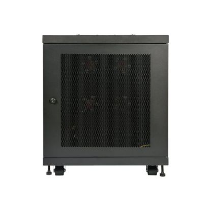 Picture of Tripp Lite 12U Industrial Rack Floor Enclosure Server Cabinet Doors & Sides - Rack cabinet - black - 12U - 19in