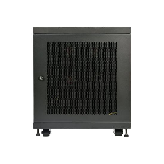 Picture of Tripp Lite 12U Industrial Rack Floor Enclosure Server Cabinet Doors & Sides - Rack cabinet - black - 12U - 19in