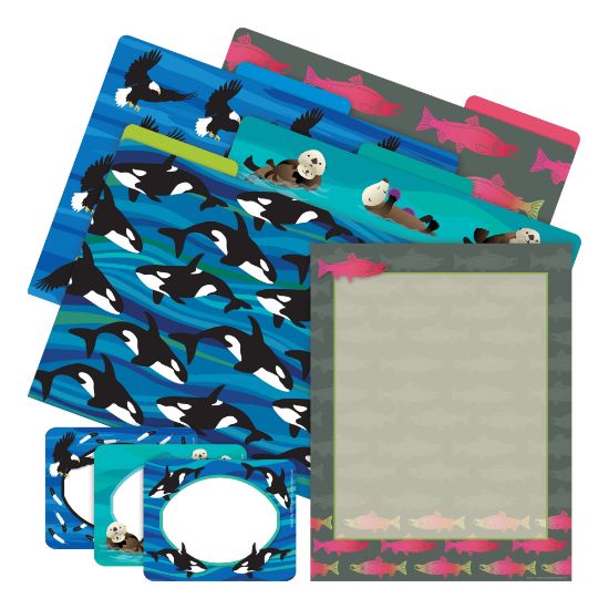 Picture of Barker Creek Get Organized Kit, Letter Size, Sea & Sky Salmon