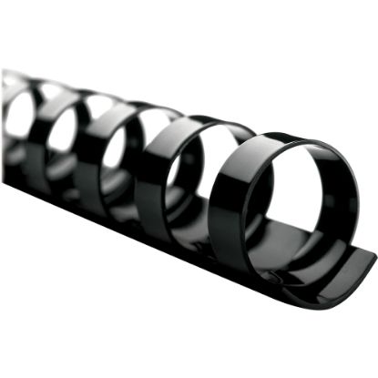 Picture of GBC CombBind Binding Spine, 19 Round Rings, Black, Box Of 50