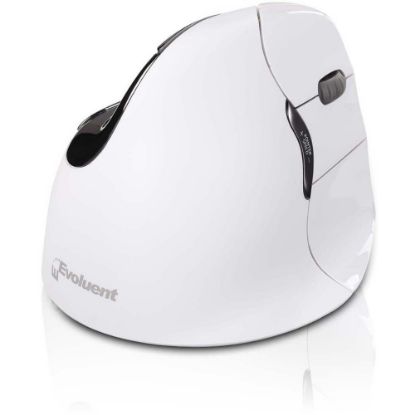 Picture of Evoluent VerticalMouse 4 Right Bluetooth Technology (NO DONGLE REQUIRED) - Optical - Wireless - Bluetooth Technology (NO DONGLE REQUIRED) - White - 2600 dpi - Scroll Wheel - 6 Button(s) - Right-handed Only