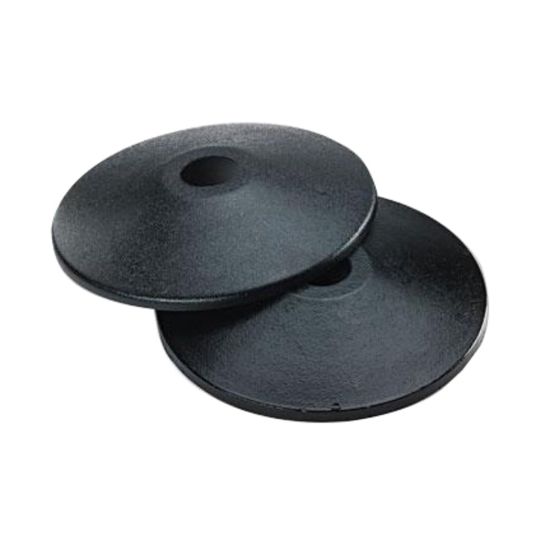 Picture of Tatco Adjusta-Tape Crowd Control Stanchion Bases, 14inDiameter, Black, Box Of 2