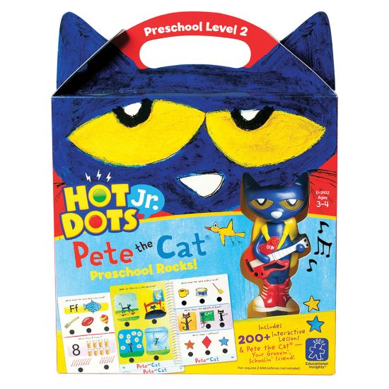 Picture of Educational Insights Hot Dots Jr. Pete the Cat Preschool Rocks! Set with Pete the Cat-Your Groovin, Schoolin, Friend Pen