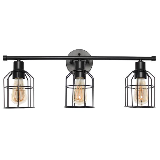 Picture of Lalia Home 3-Light Industrial Wired Vanity Light, 6-1/2inW, Black