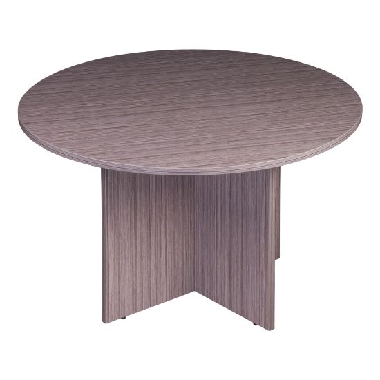 Picture of Boss Office Products 42inW Round Wood Conference Table, Driftwood